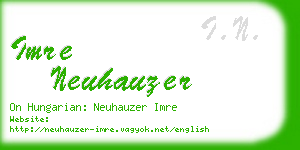 imre neuhauzer business card